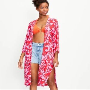 LOFT Pink Tropical Duster